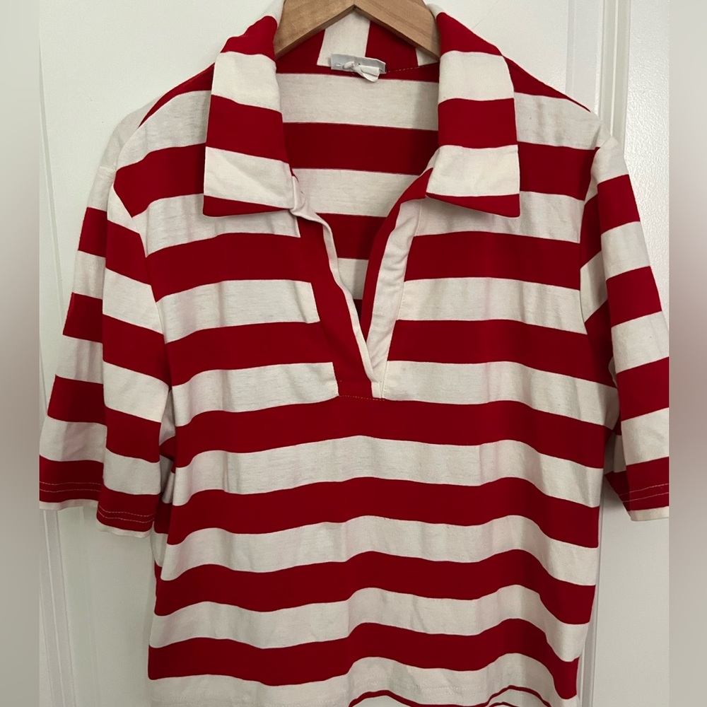 Red Striped Top